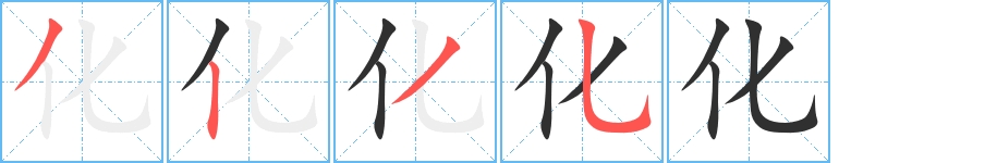 化字的笔顺，共4画