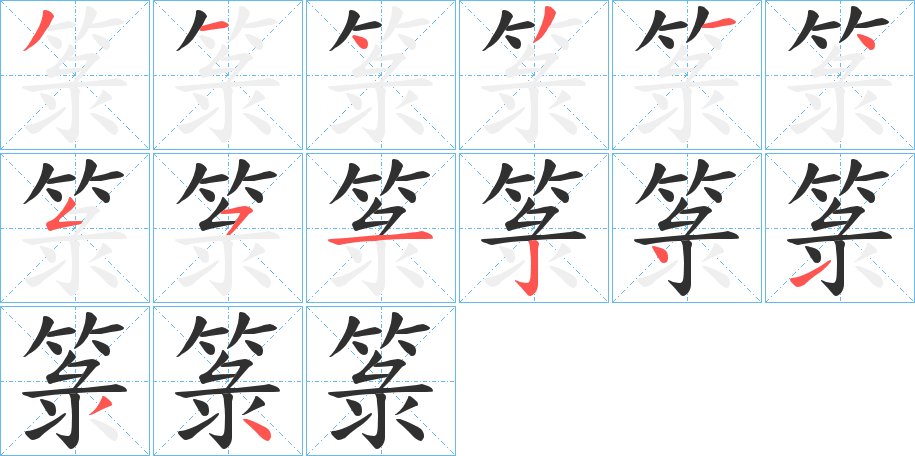 箓字的笔顺图片