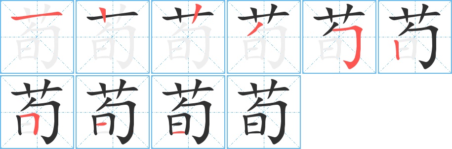 荀字的笔顺图片