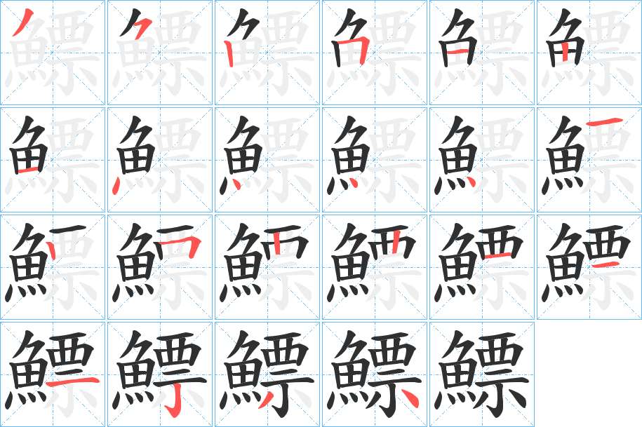 鰾字的笔顺图片