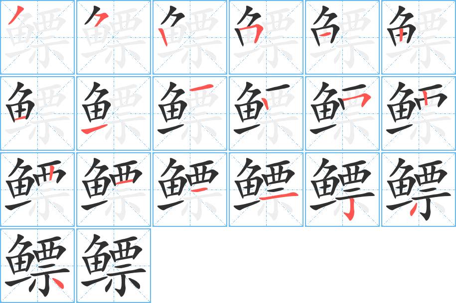 鳔字的笔顺图片