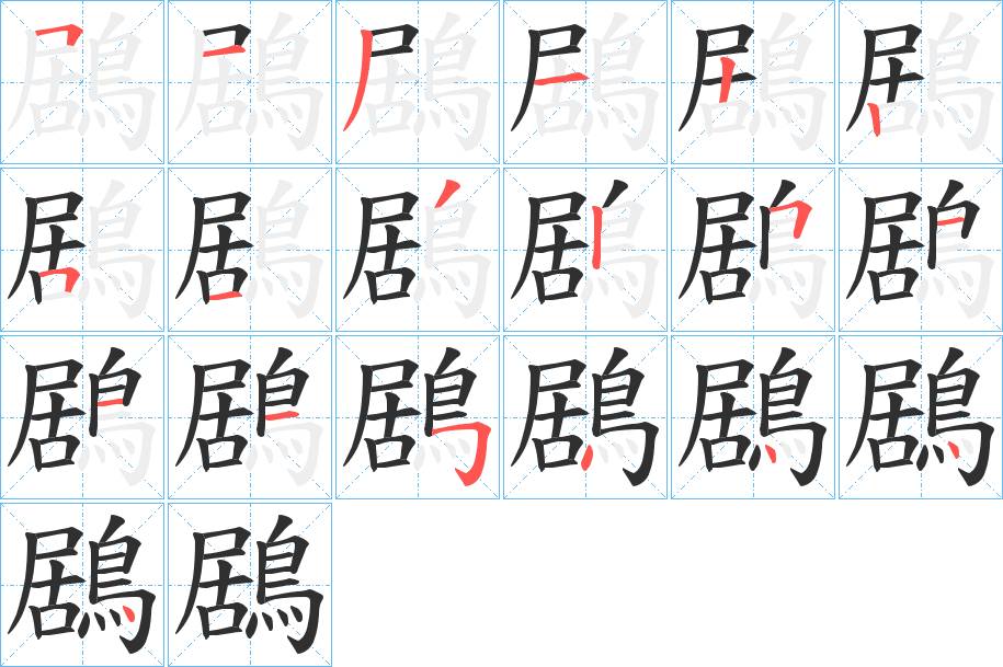 鶋字的笔顺图片