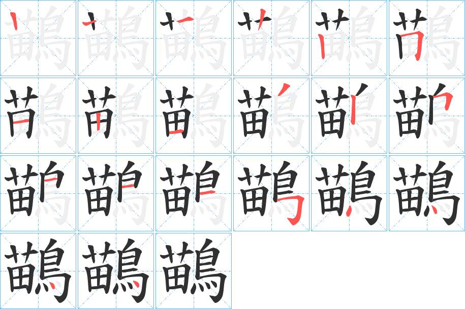 鶓字的笔顺图片