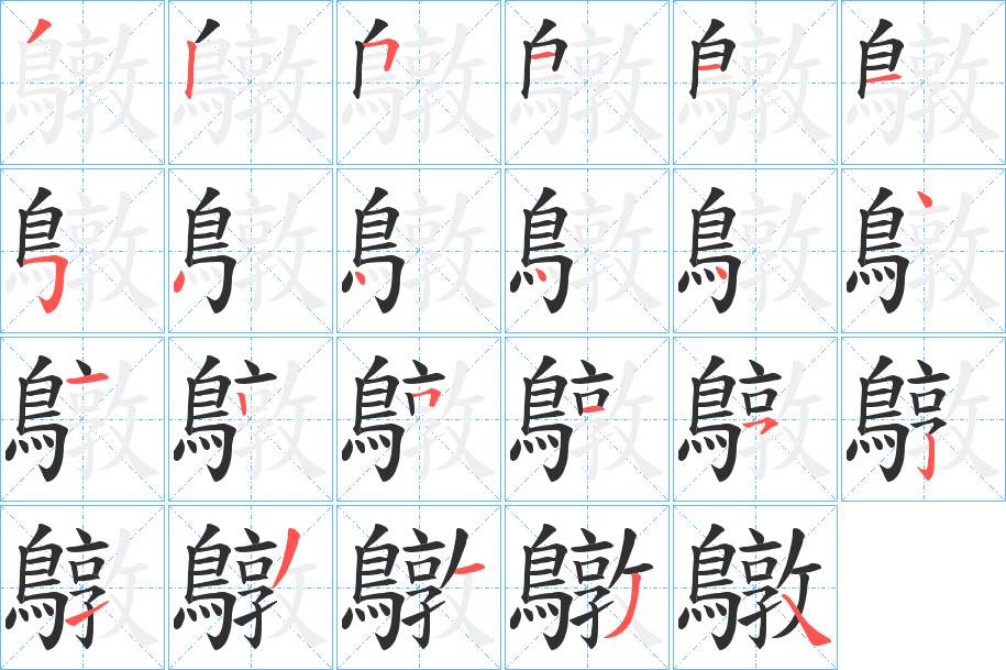 鷻字的笔顺图片