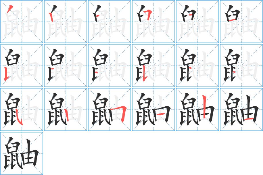 鼬字的笔顺图片